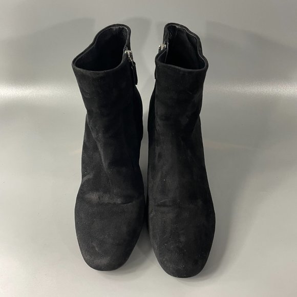 Prada Black Suede Mirror Heel Boots, Size 40.5 - Picture 4 of 12